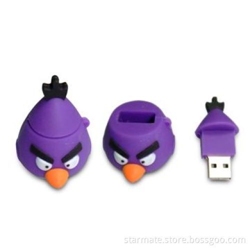 Angry Bird USB Flash Drives, Made of PVC Material and New style